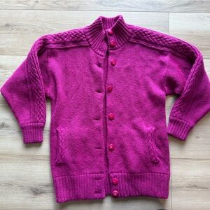 I.B Difussion medium oversized wool blend cardigan thick